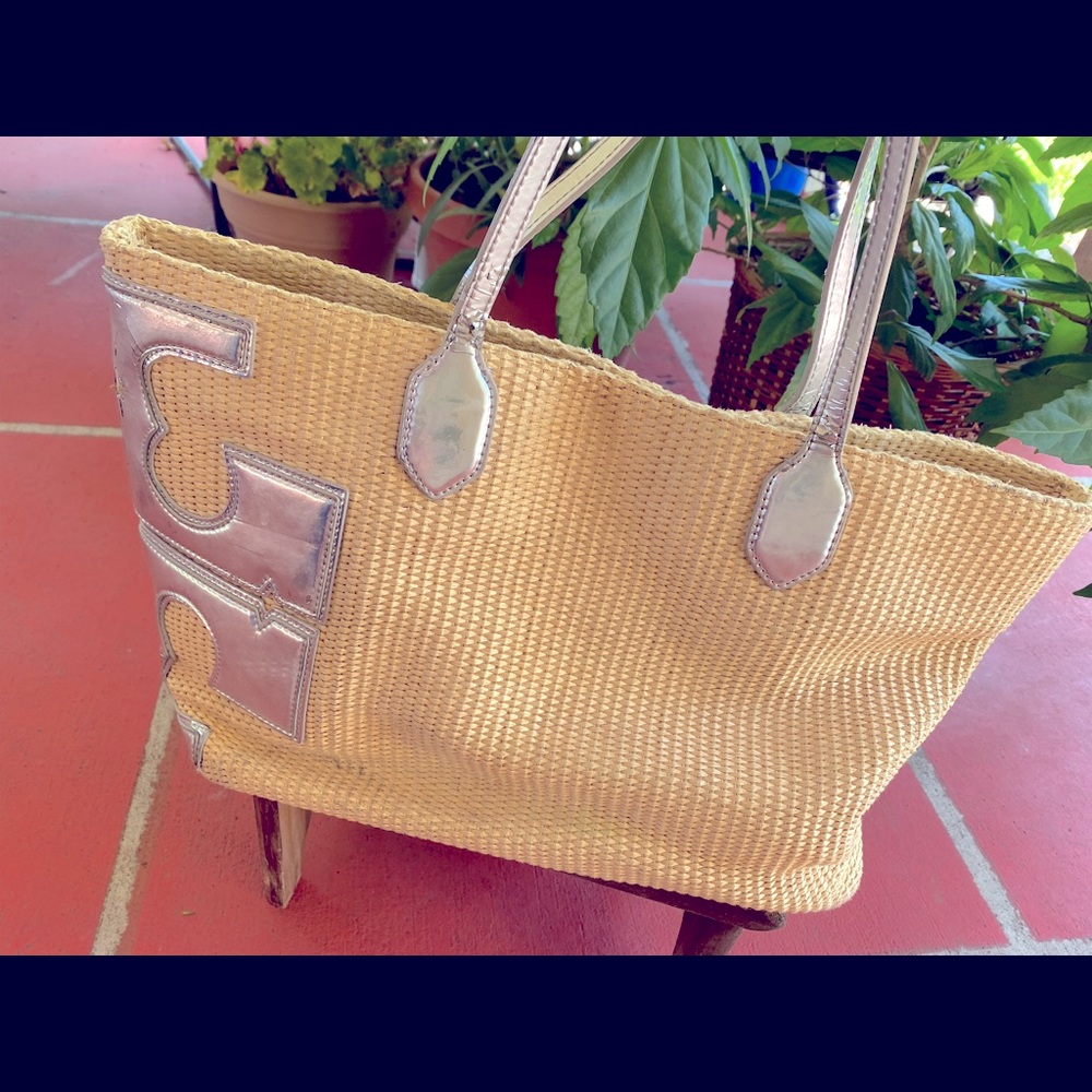 Tory Burch straw purse
